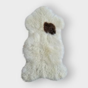 Natural Small Sheepskin Fur Rug 39" x 23"